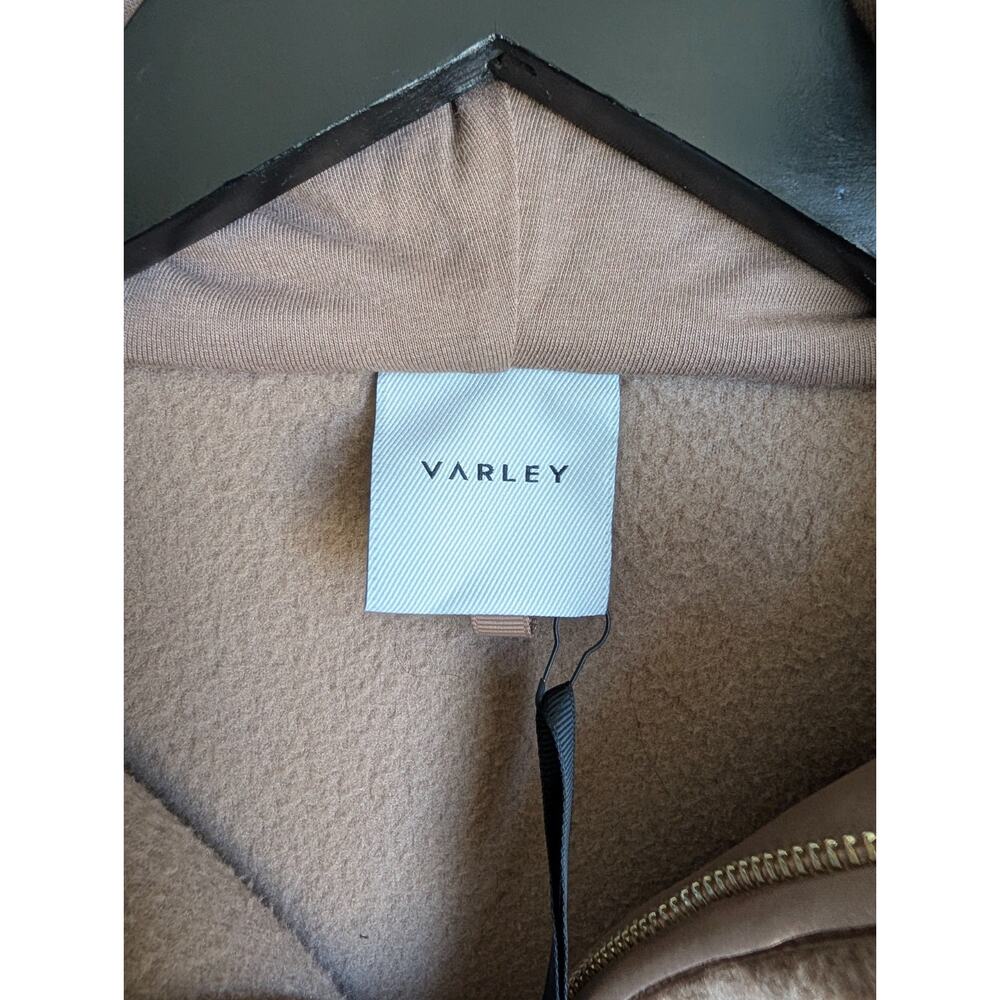 NWT Varley Raley Fleece Jacket Womens XS Brown Lightweight Full Zip VAR01099 - Picture 4 of 6